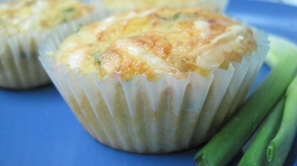 Spring Onion, Double Cheddar and Bacon Muffins